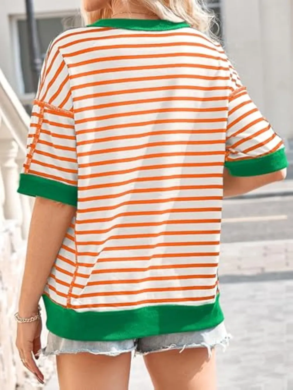Womens Oversized Striped Color Block Tees (Just $3 Each!)