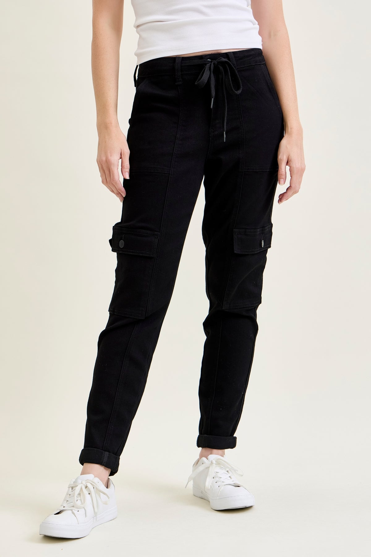 Celeste High Rise Cuffed Cargo Joggers