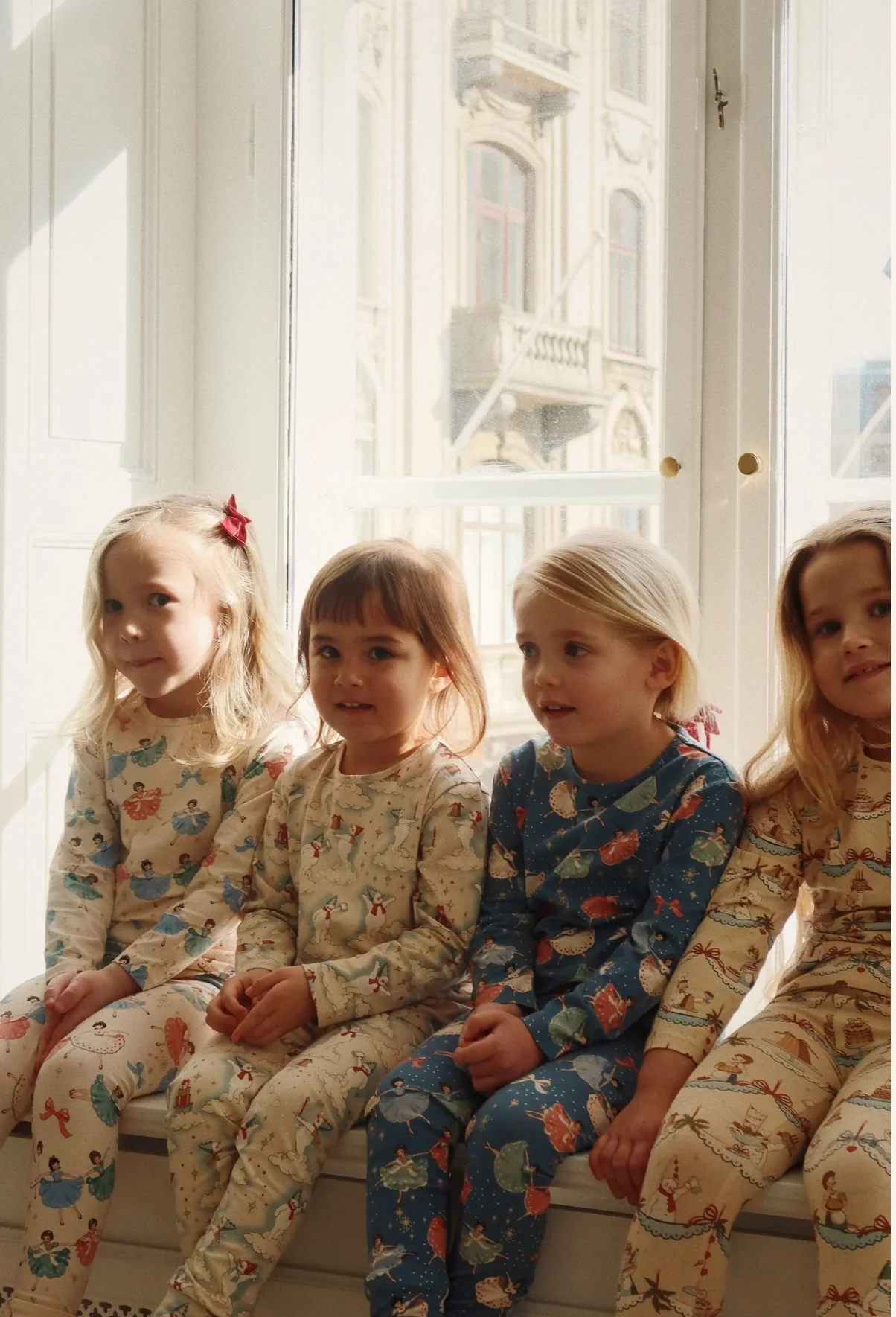 basic blouse/pants set gots - snow bow ballerina