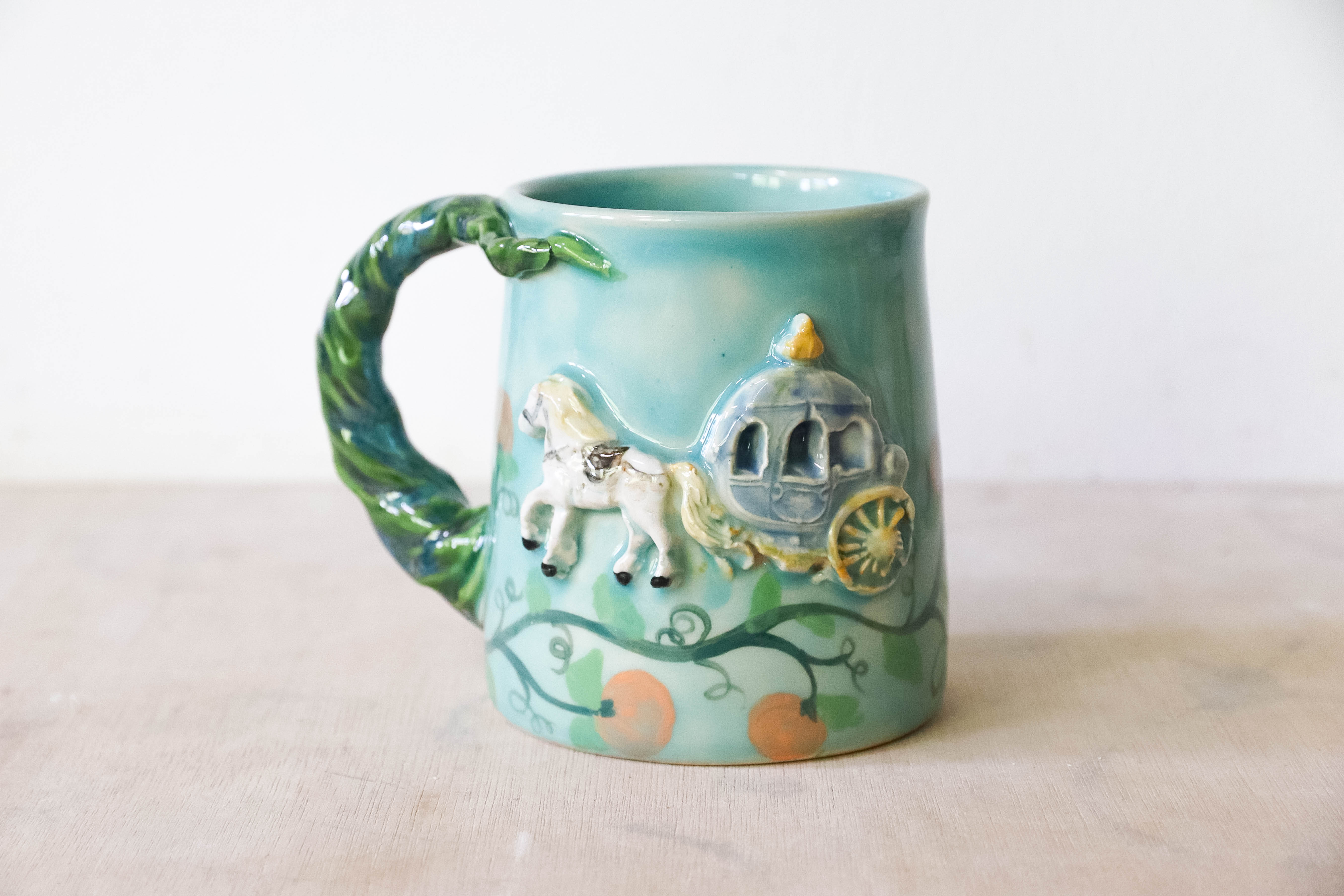 Princess Carriage Stoneware Mug