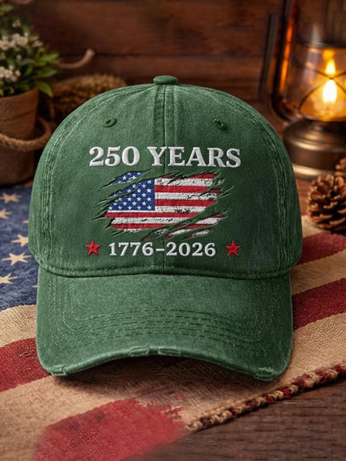 American Flag Washed Baseball Cap