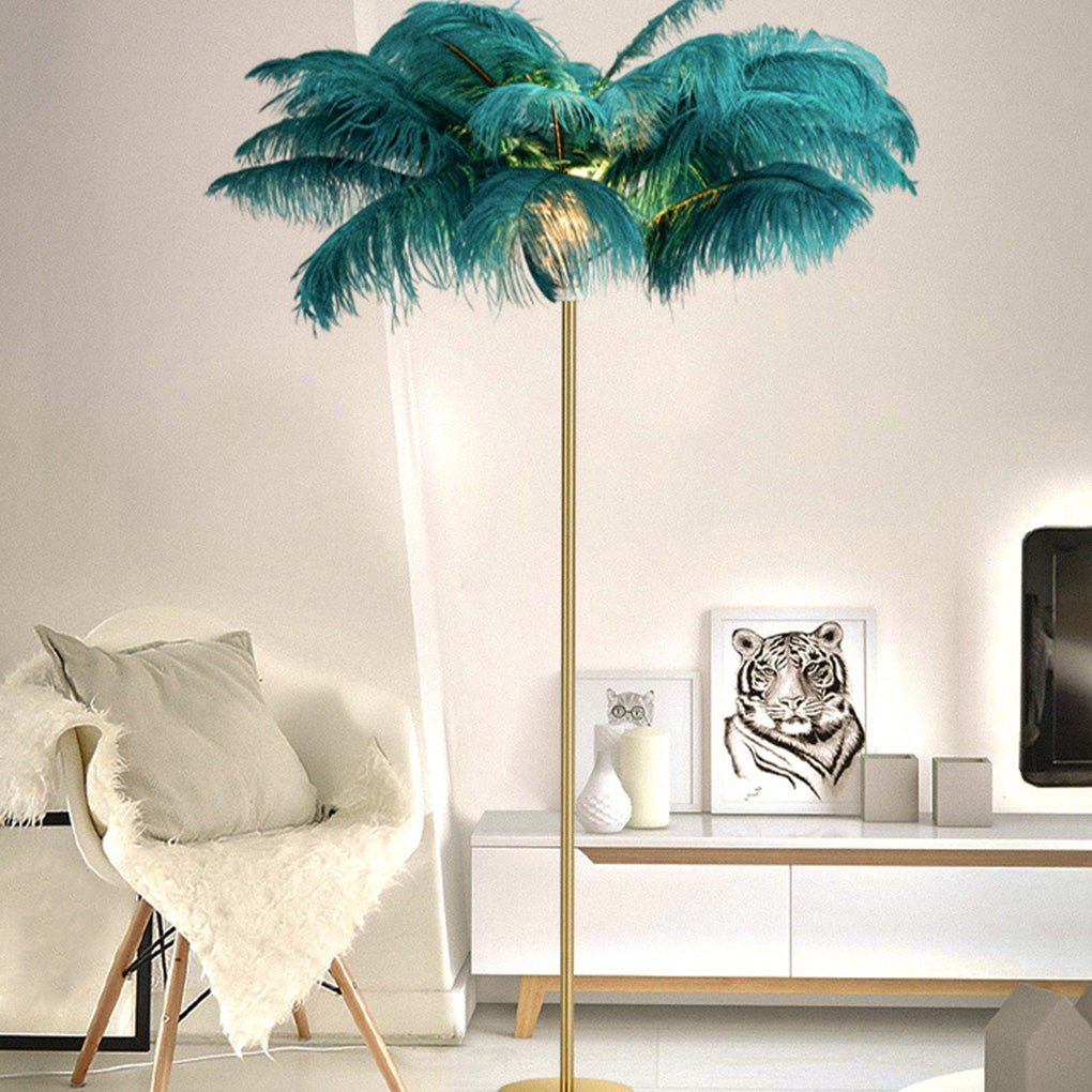 Nordic Vertical Feathers LED Simple Luxurious Delicate Elegant Design Floor Lamp