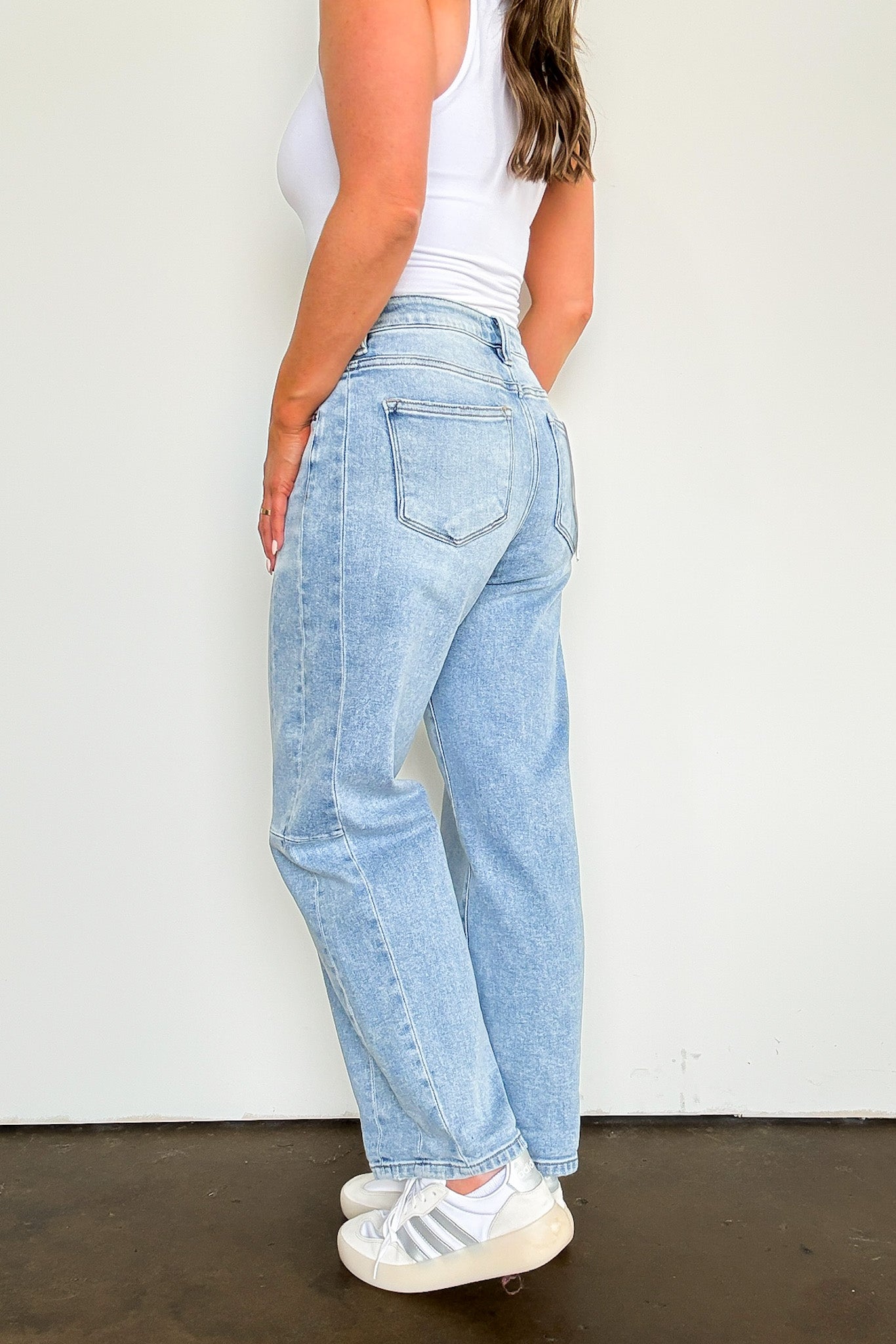 Barrel Leg Denim Jeans