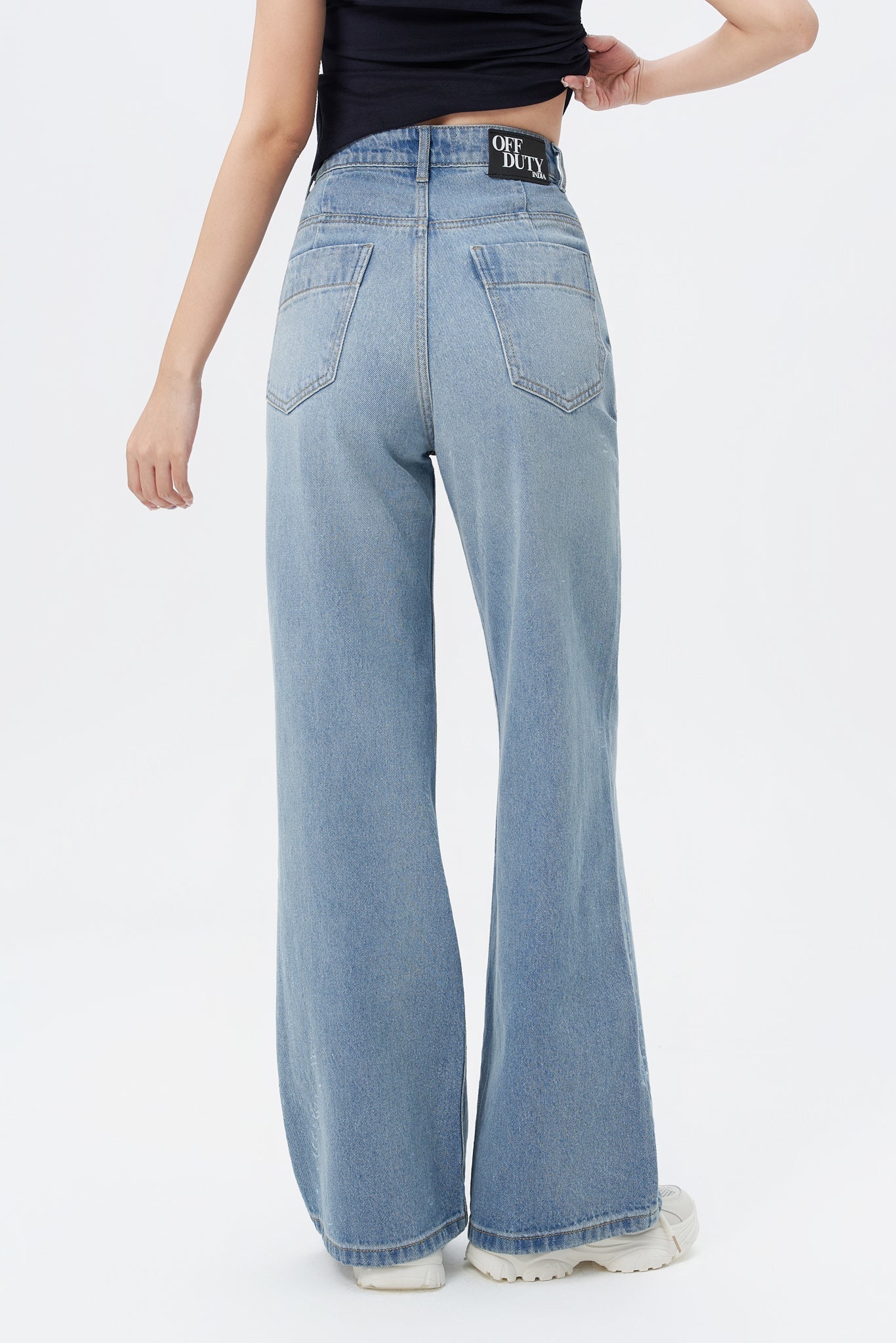 Bling Bleach Wide Leg Jeans