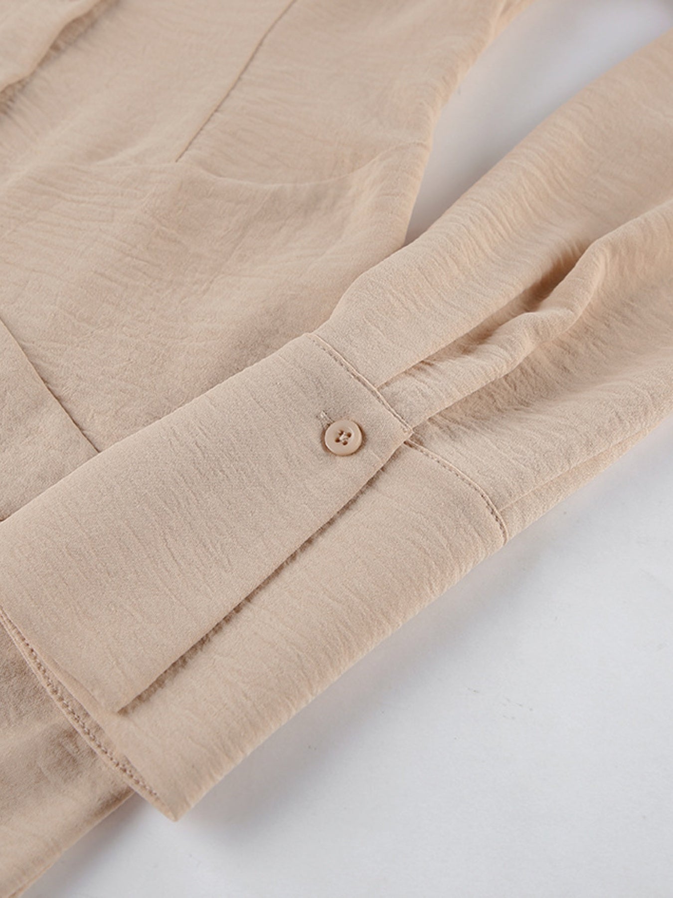 Button Front Long Sleeve Shirt Dress