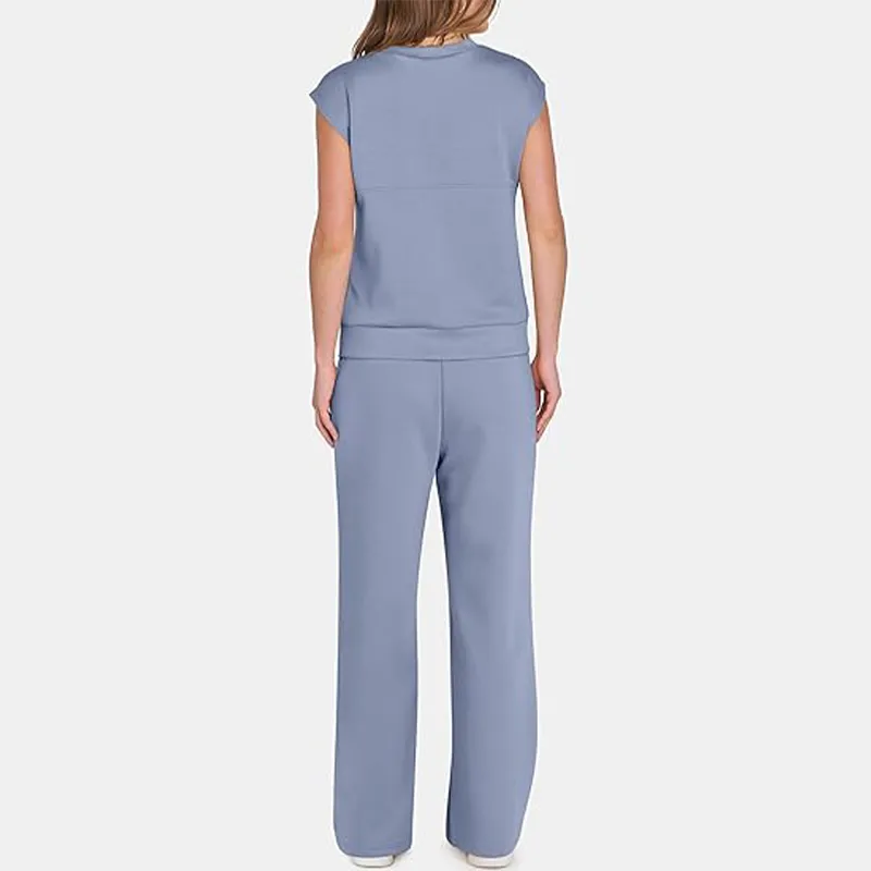 Women's 2-Piece Sleeveless Wide Leg Lounge Set