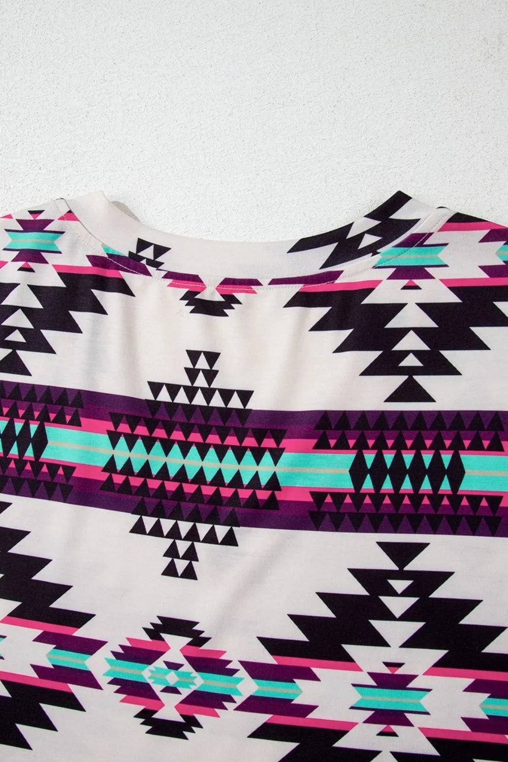 Aztec Print V-Neck Midi Dress