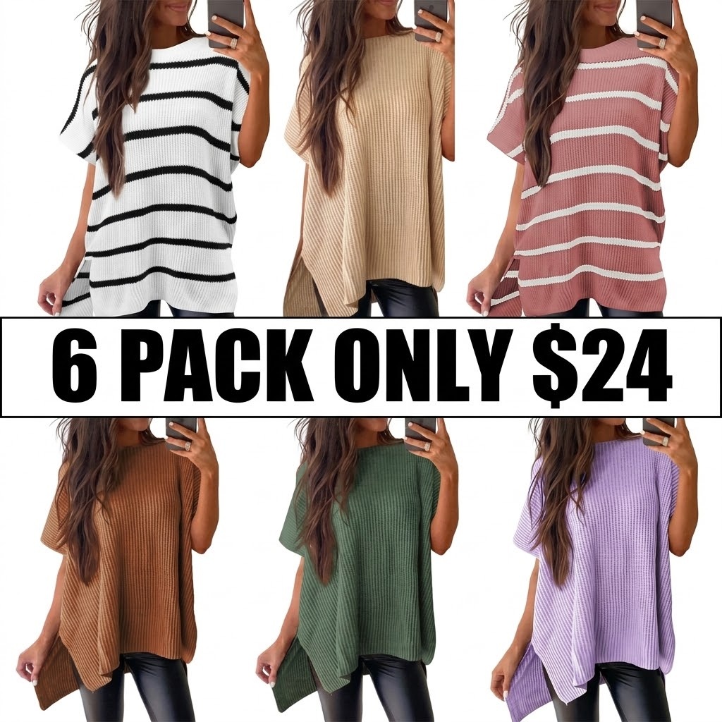 2026 Spring/Summer Oversized Cozy Ribbed Knit Top