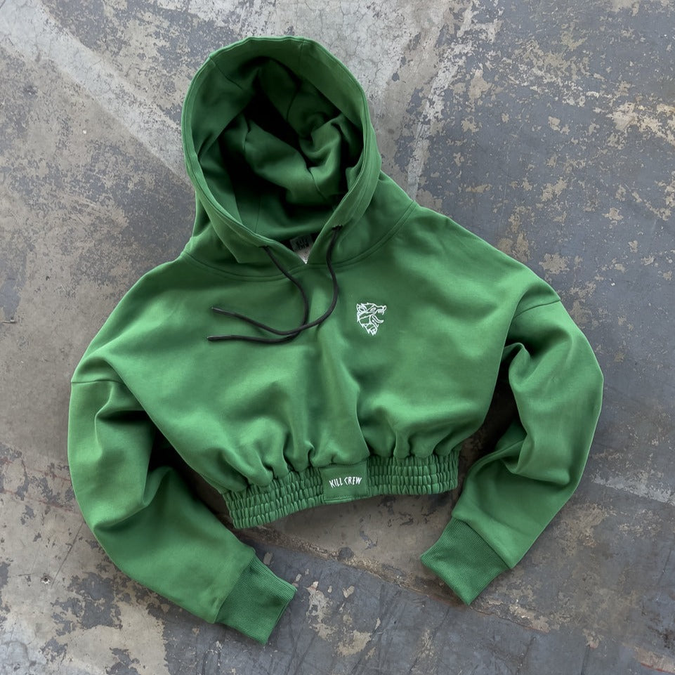 CROP HOODIE - GREEN