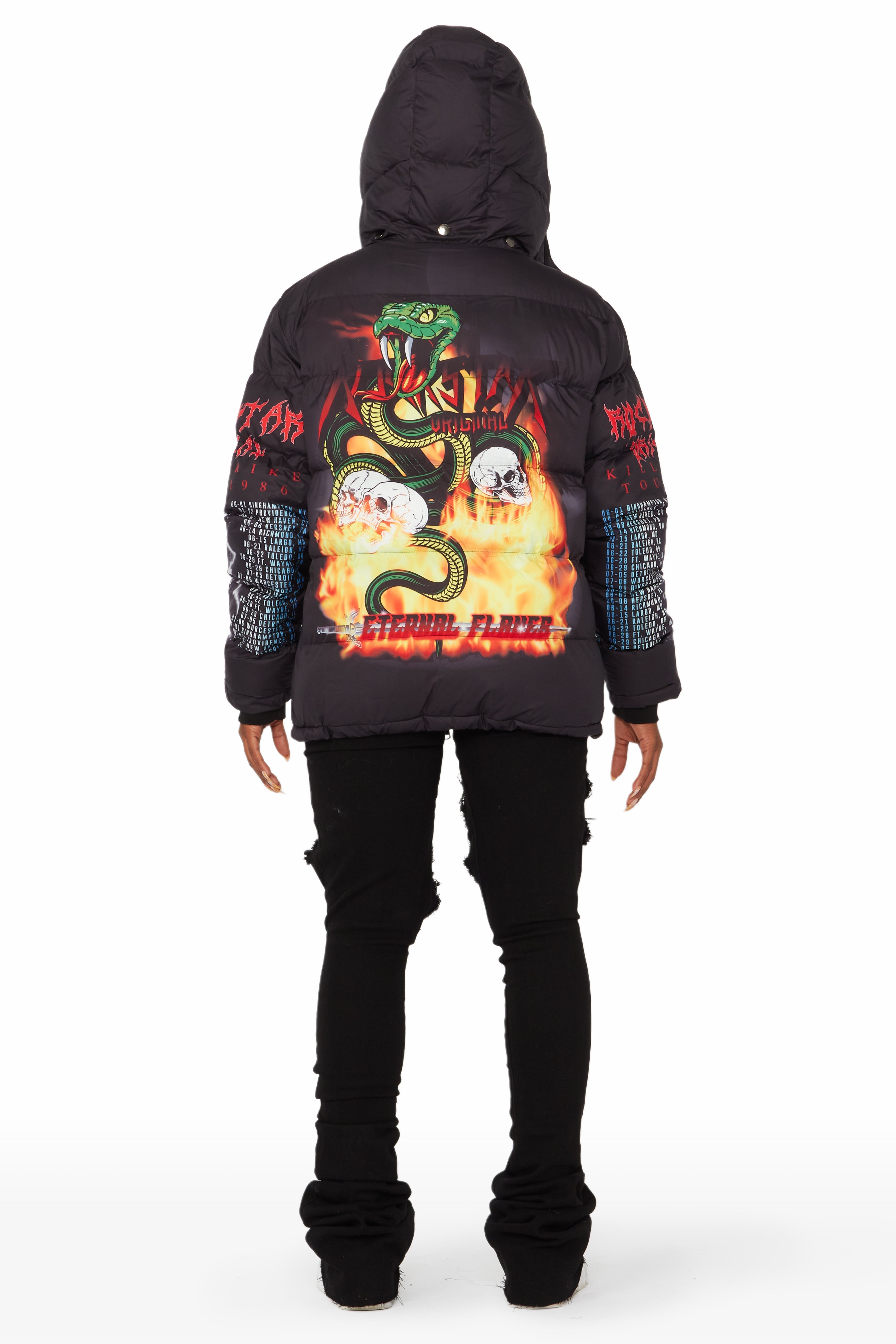 Baily Black Oversized Puffer Jacket