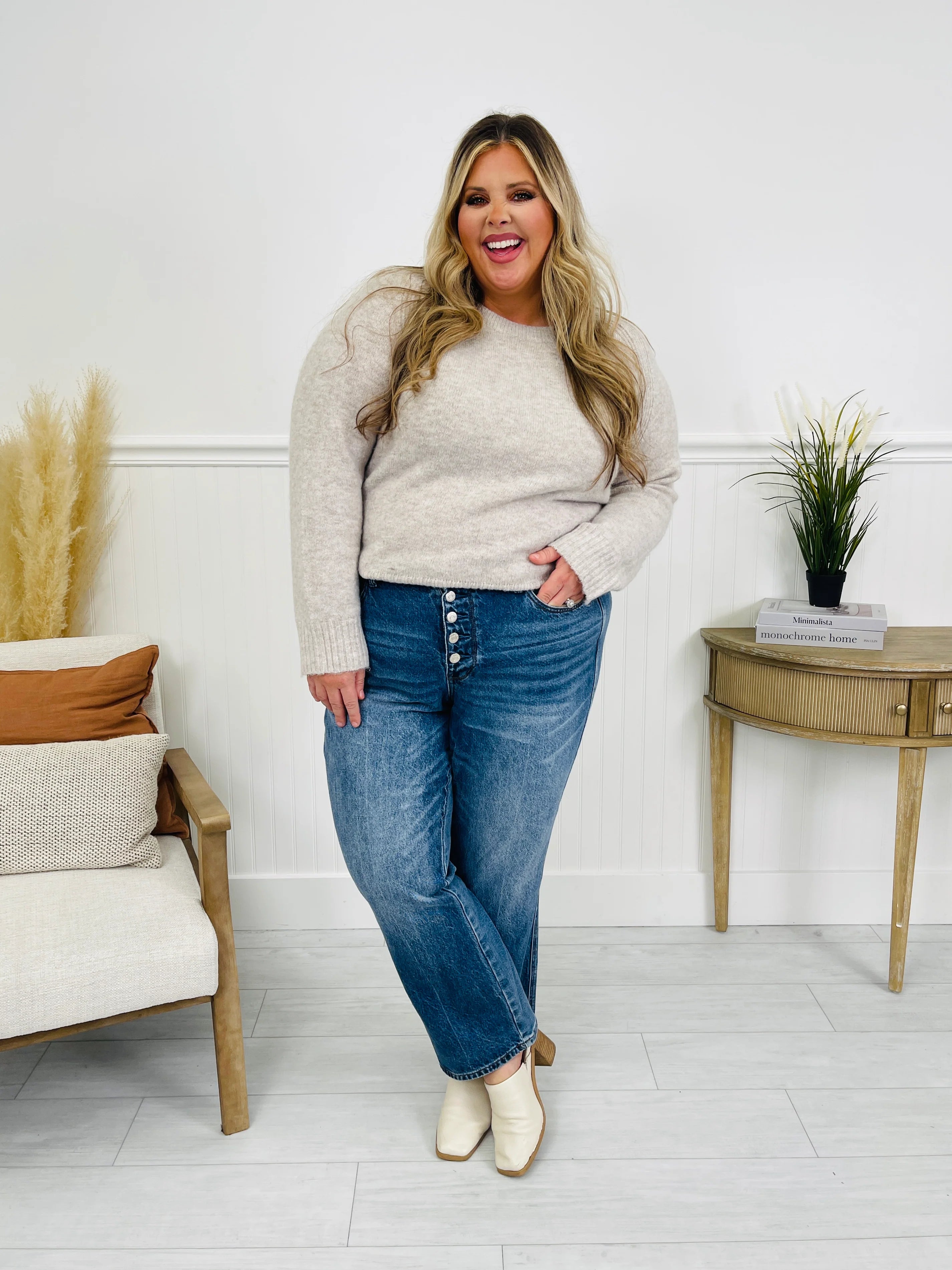 Judy Blue Cute As A Button Rigid Magic Slim Straight Jeans