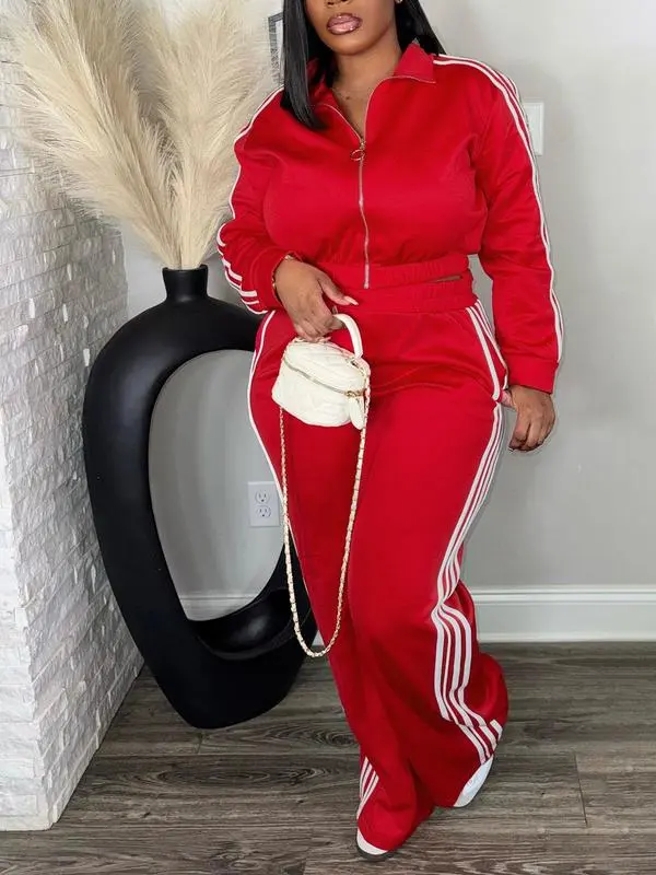 Women’s Zip-Up Tracksuit Set