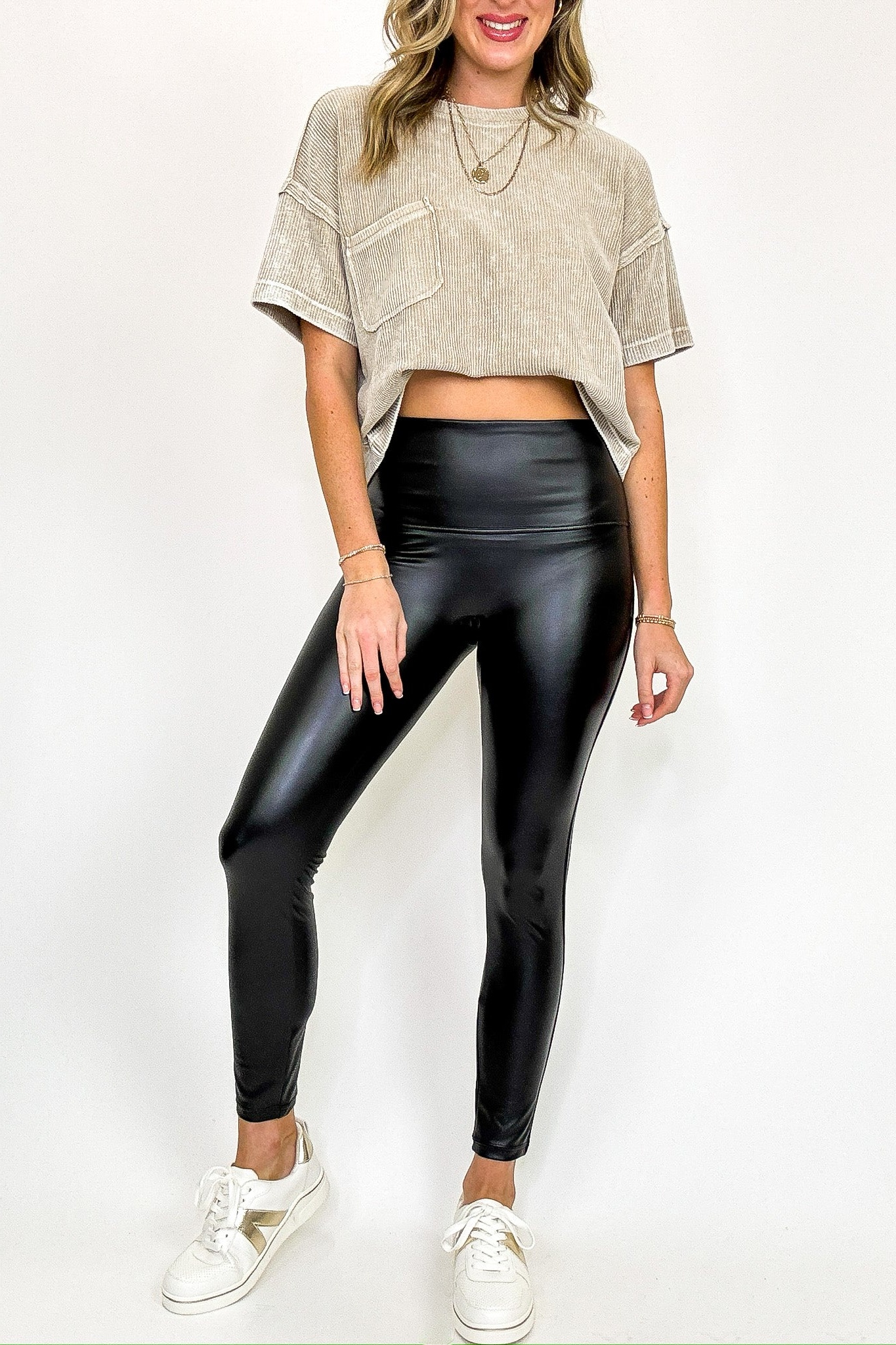 Runway Flex High Waist Faux Leather Leggings