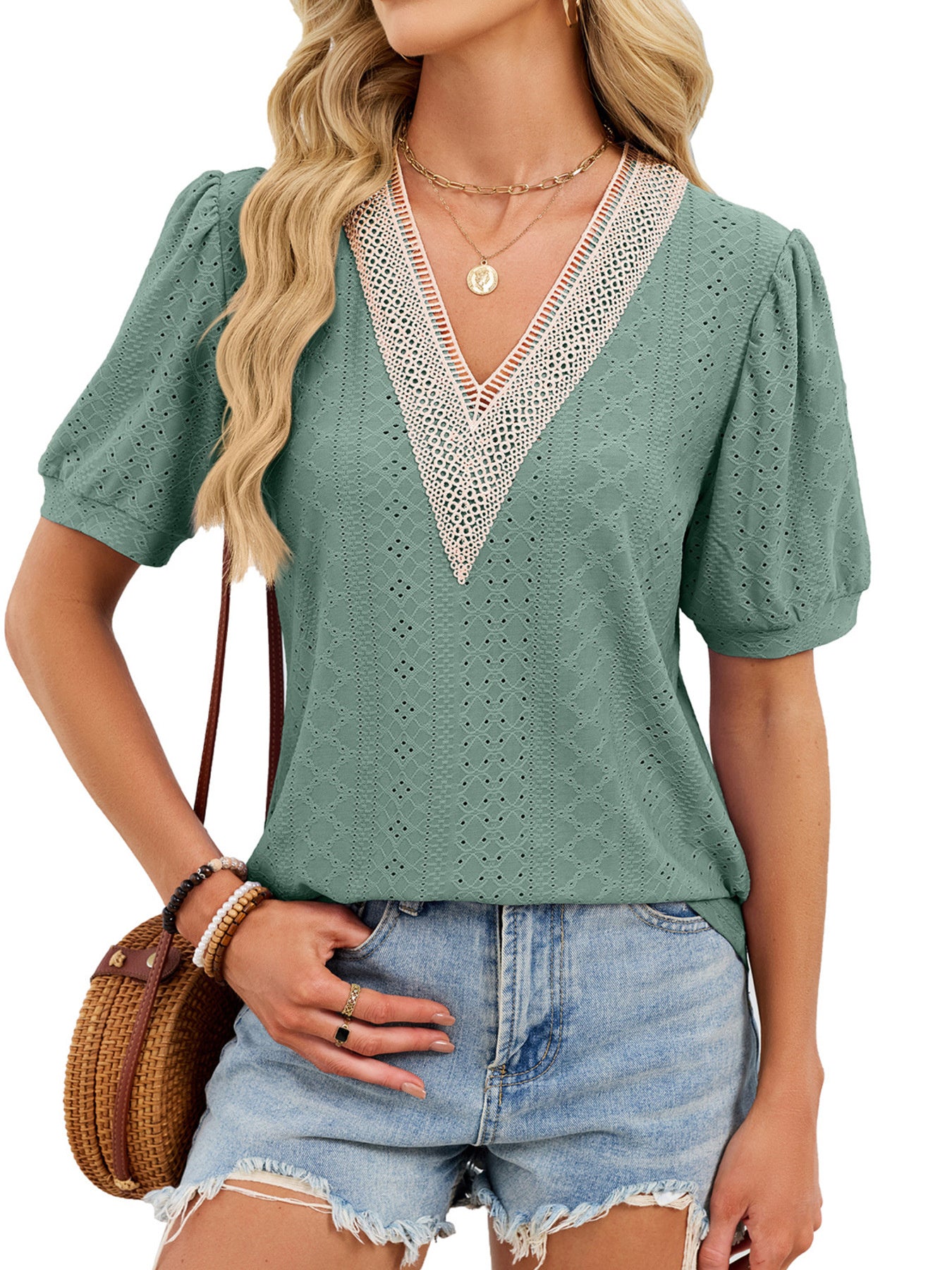 V-Neck Short Sleeve T-Shirt