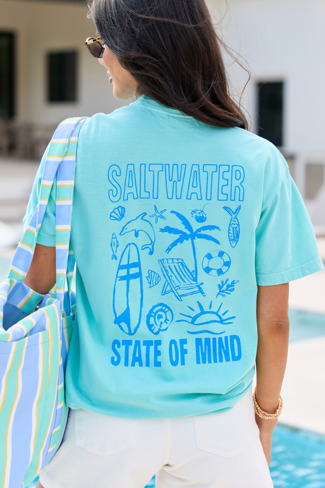 Saltwater State Of Mind Mint Graphic Tee