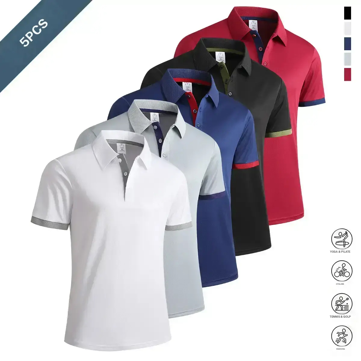 Men's Soft Breathable Business Casual Polo Shirt