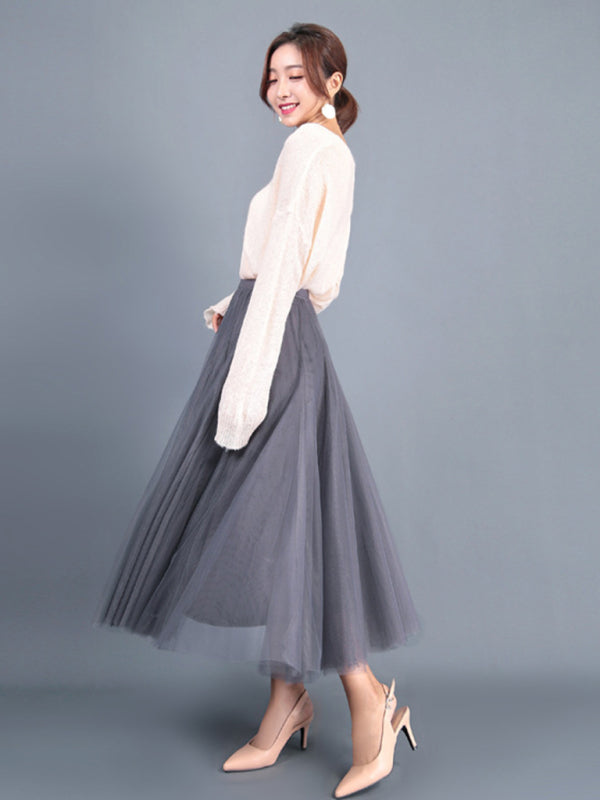 A-Line Skirt Midi Skirt