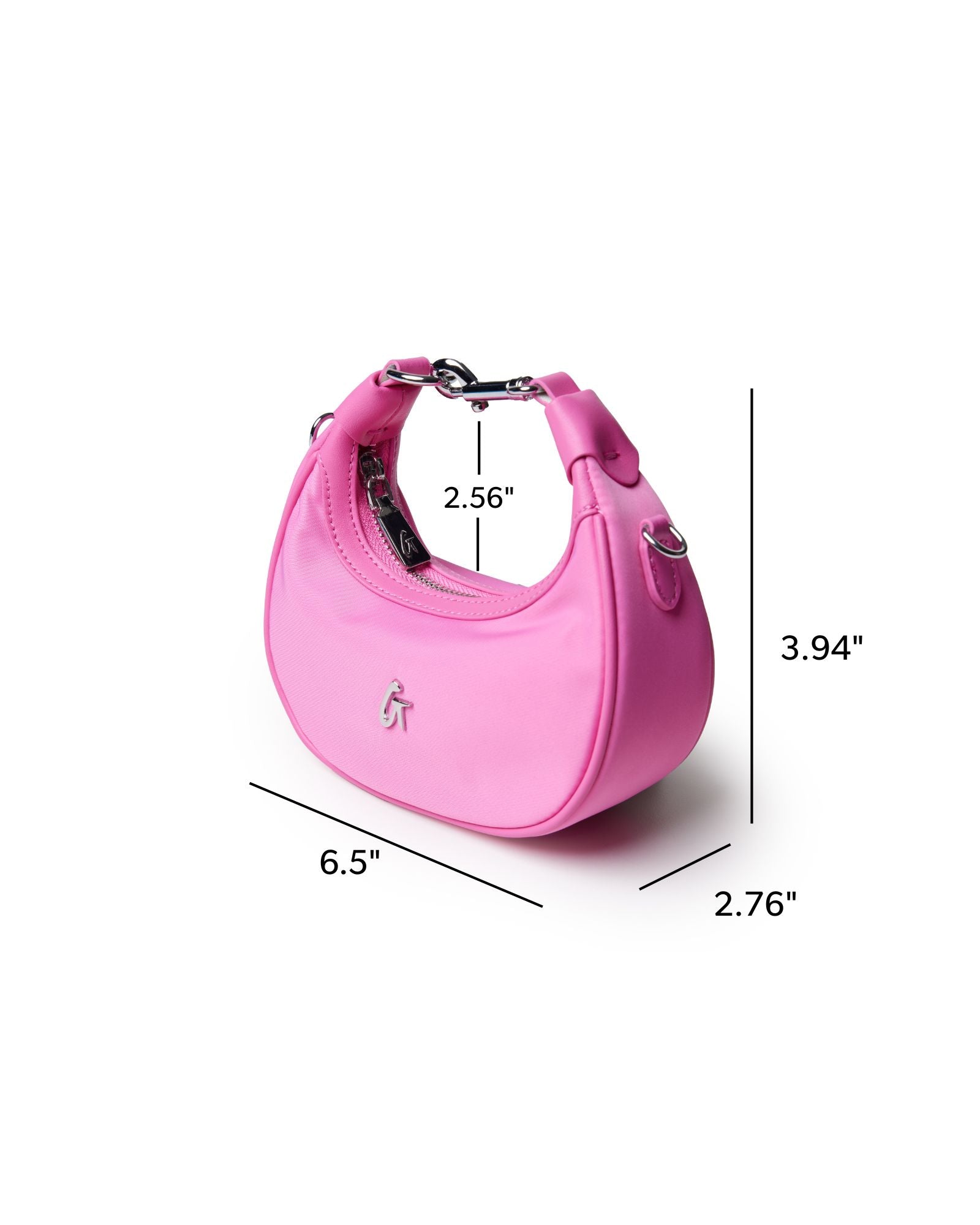 NANO NYLON HOBO BAG - HOT PINK