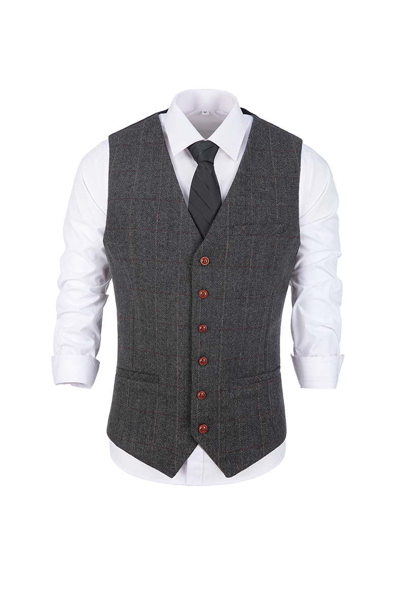 Men’s Vintage Pinstripe Tweed Vest