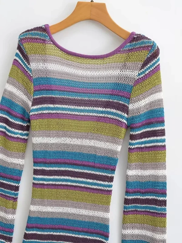 ⚡ Striped Knit Sweater Dress – Chic, Cozy, and Perfect for Fall Vibes ⚡