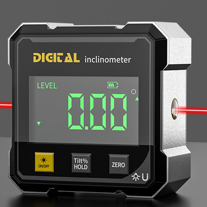 4-Side Magnetic Digital Angle Finder with Laser