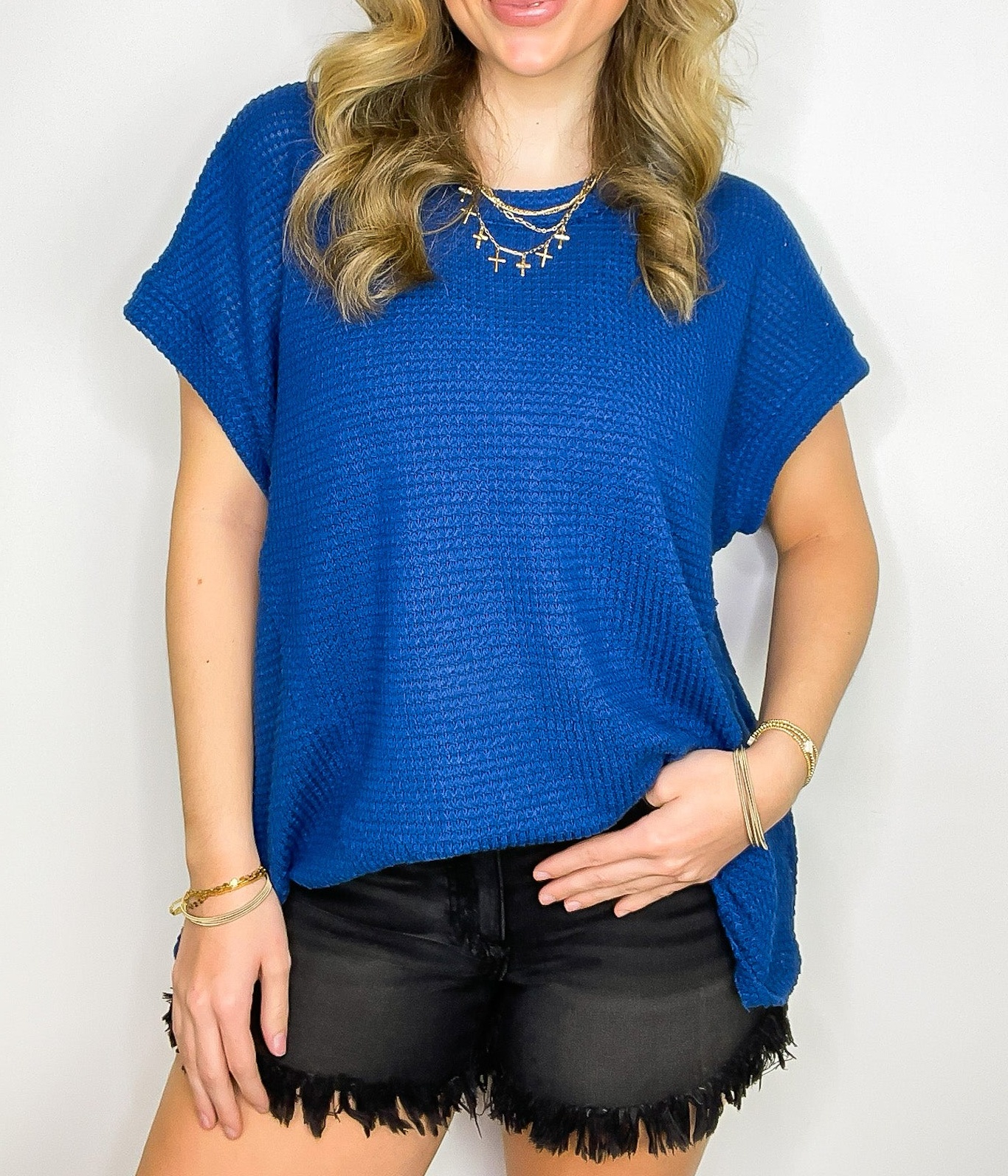 Free Flow Raw Edge Knit Top