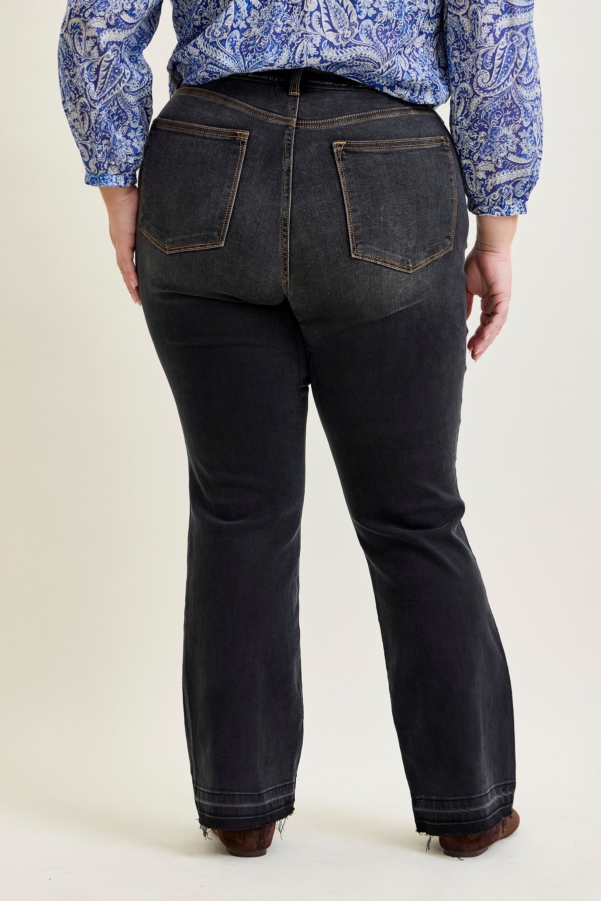 Daisy Released Hem Slim Bootcut Jeans - PLUS