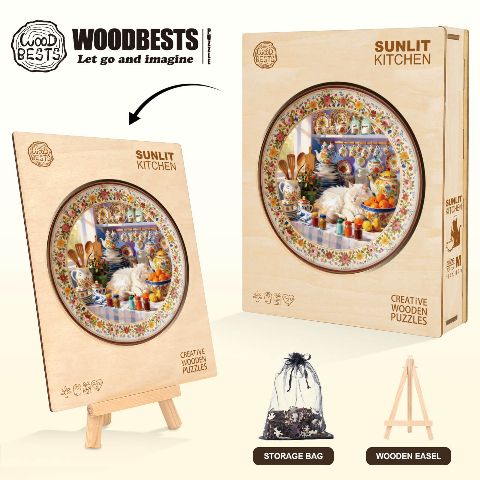 Sunlit Kitchen Wooden Jigsaw Puzzle