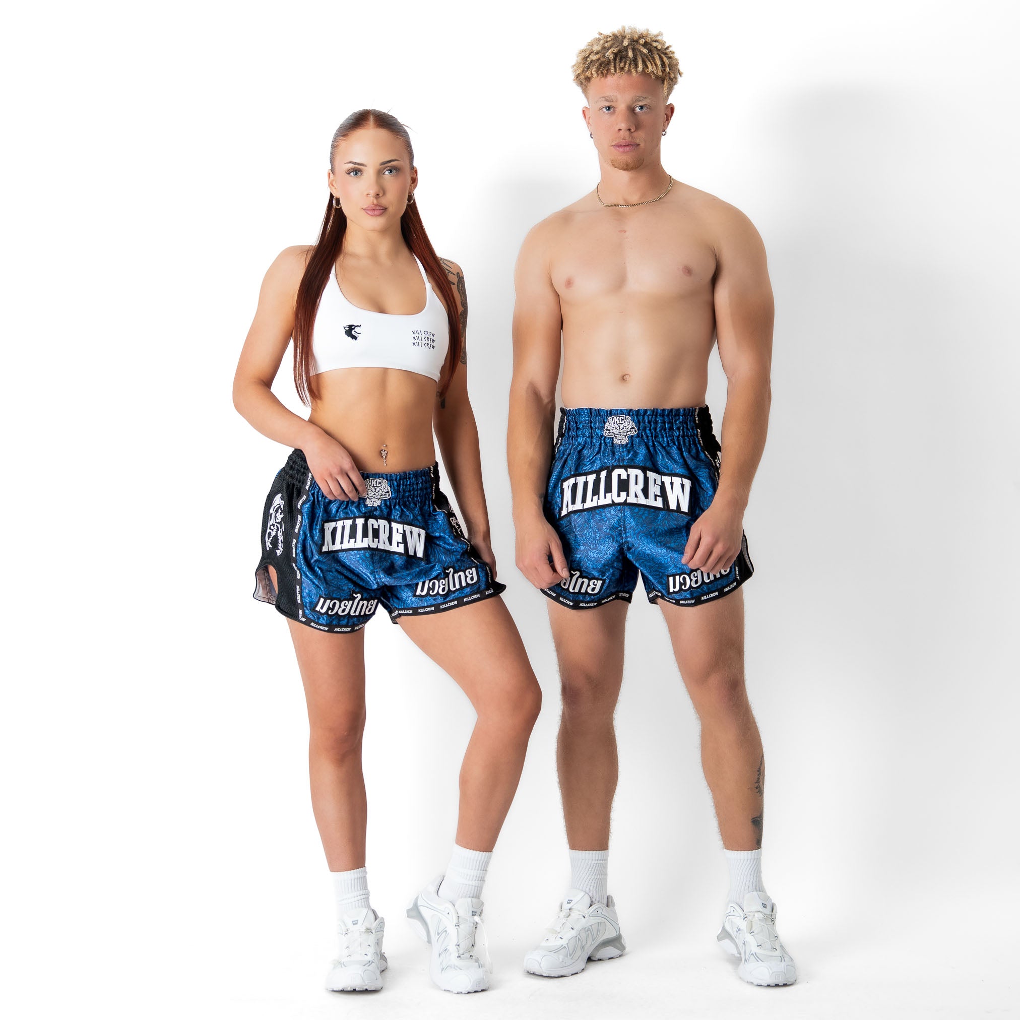 MUAY THAI FIGHT SHORTS - BLUE