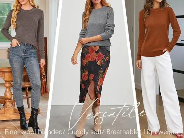 Women Fashion Wool Blend Sweater