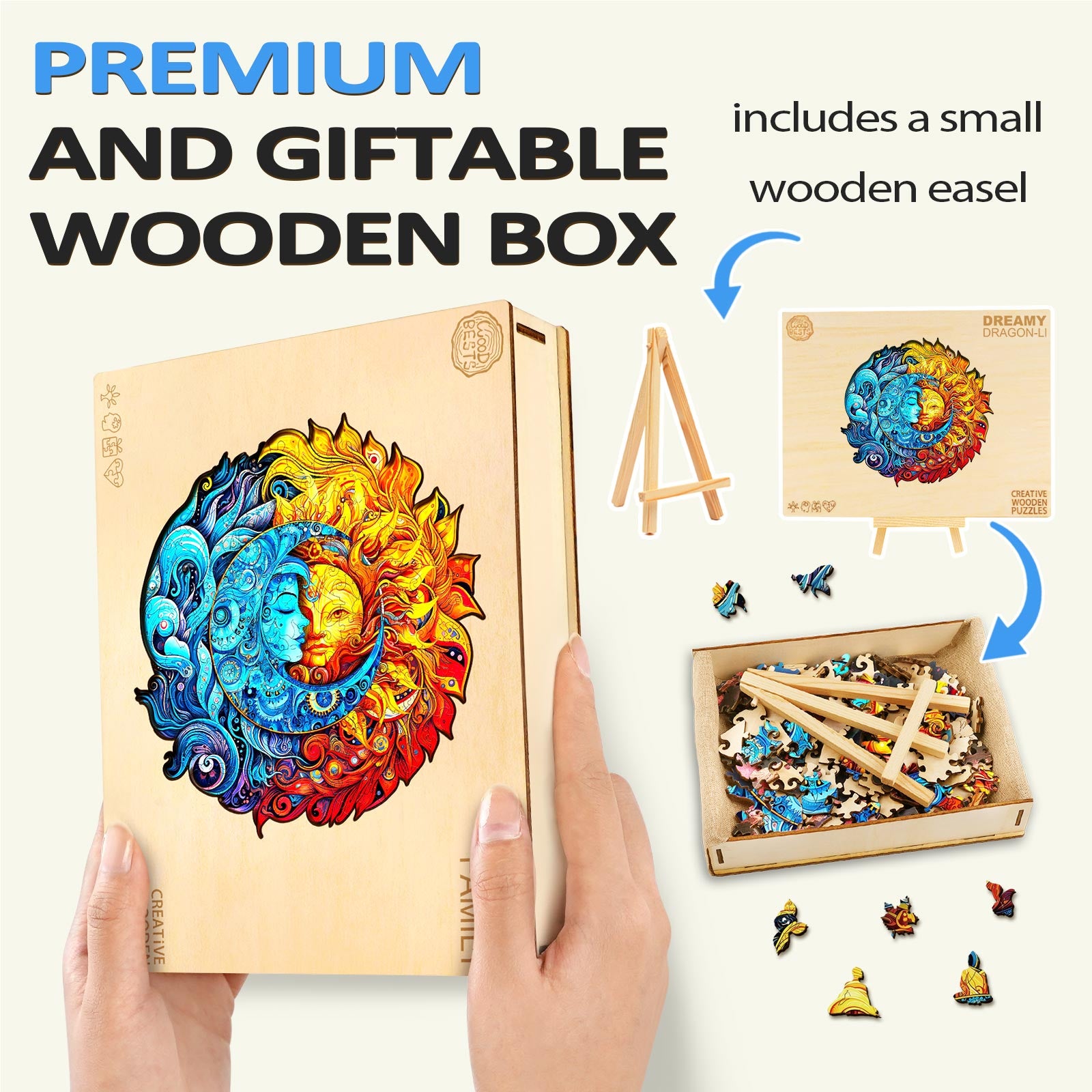 Sun And Moon Wooden Jigsaw Puzzle