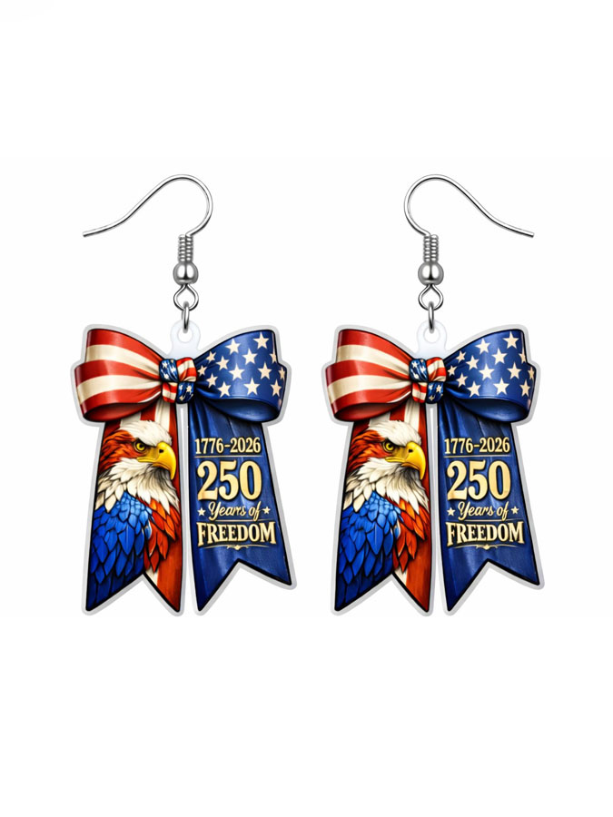 Women'S American Flag Earrings