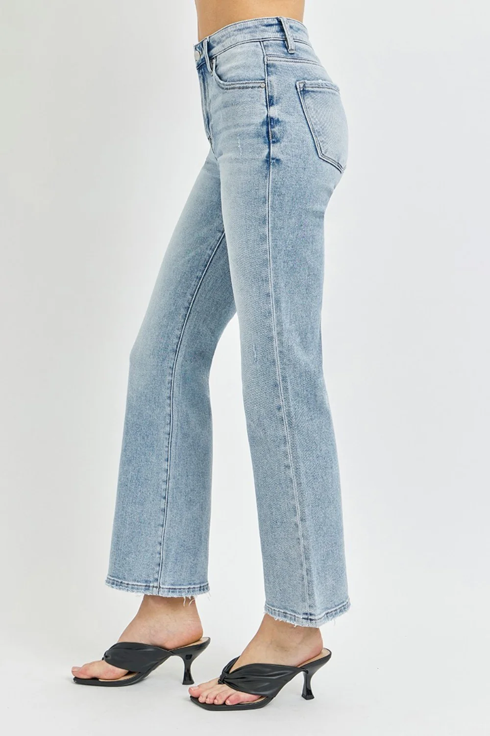 Full Size High Rise Ankle Flare Jeans