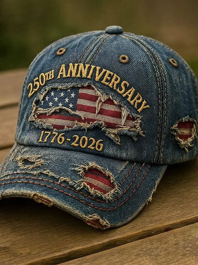 Unisex Retro Independence Day 250Th Anniversary Commemorative Print Casual Baseball Cap