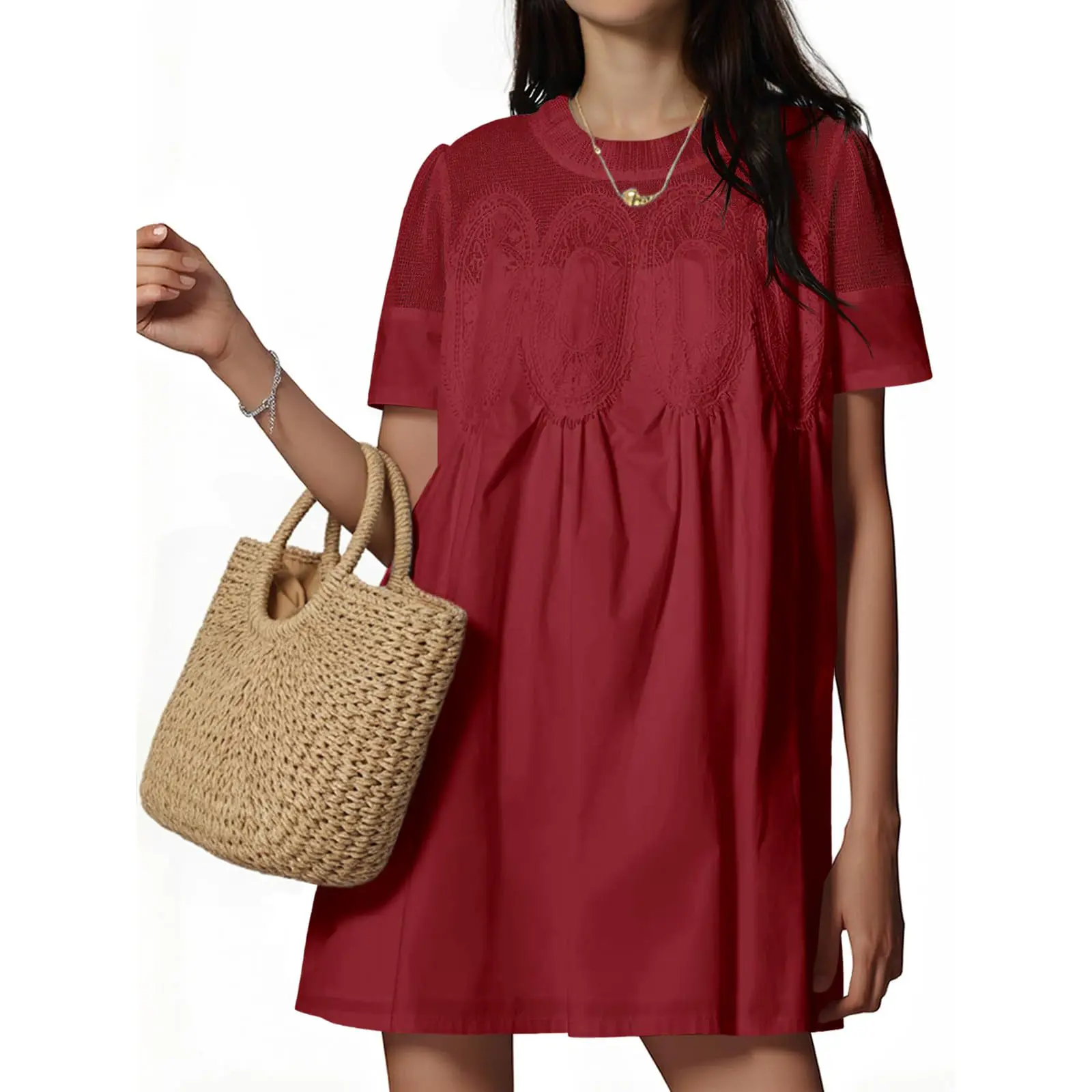 Elegant Lace Summer Mini Dress for Women