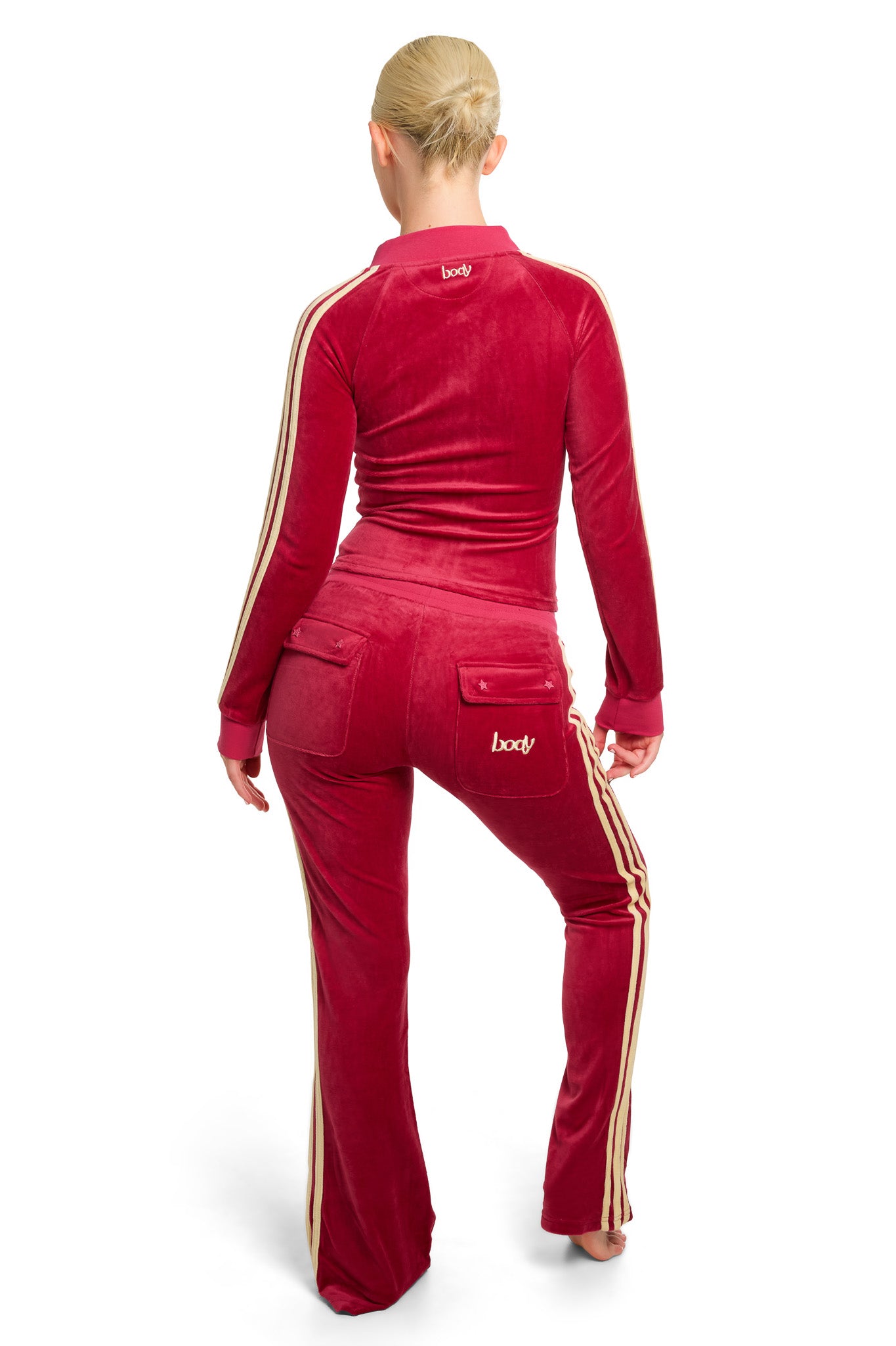 BODY VELOUR TRACK JACKET (STRAWBERRY PINK)