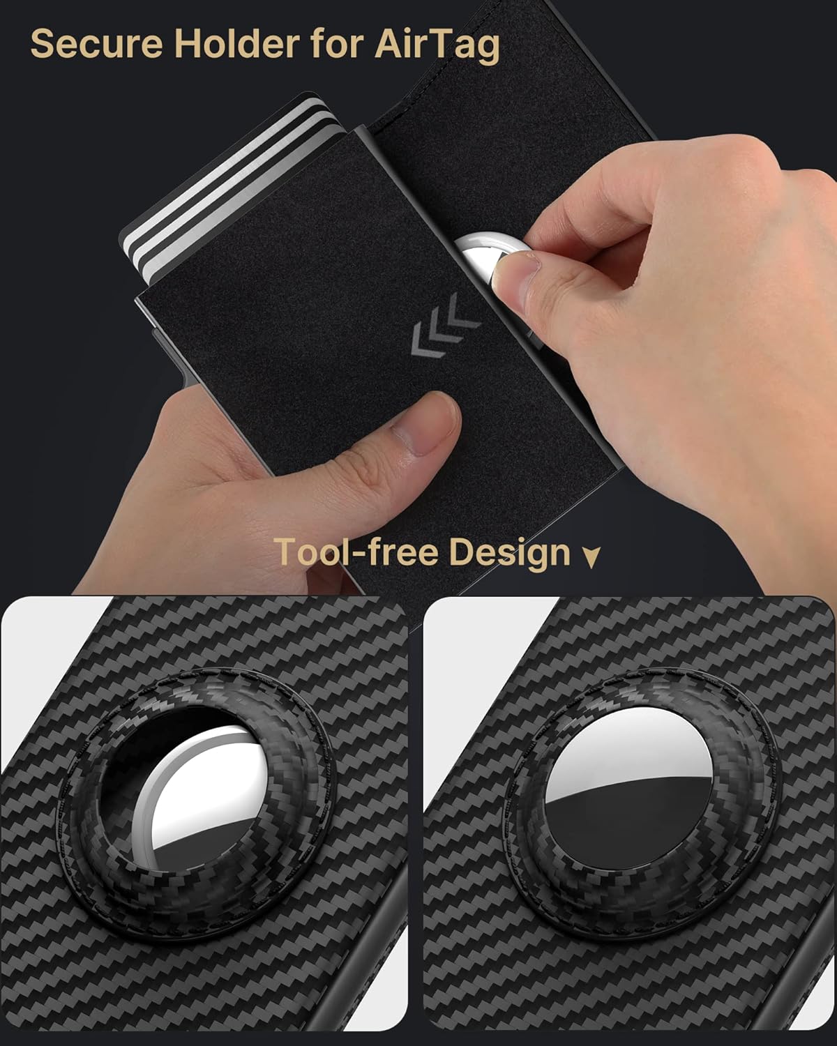 Men's Airtag Wallet  Sleek Security Meets Military-Grade Durability