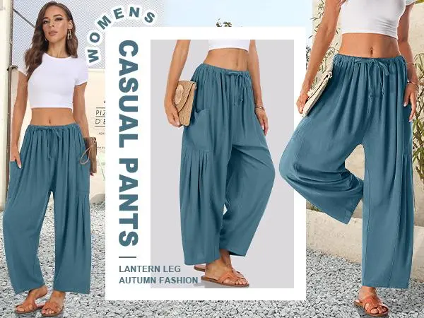 Womens Linen Wide Leg Pants (Less than $3 each!)