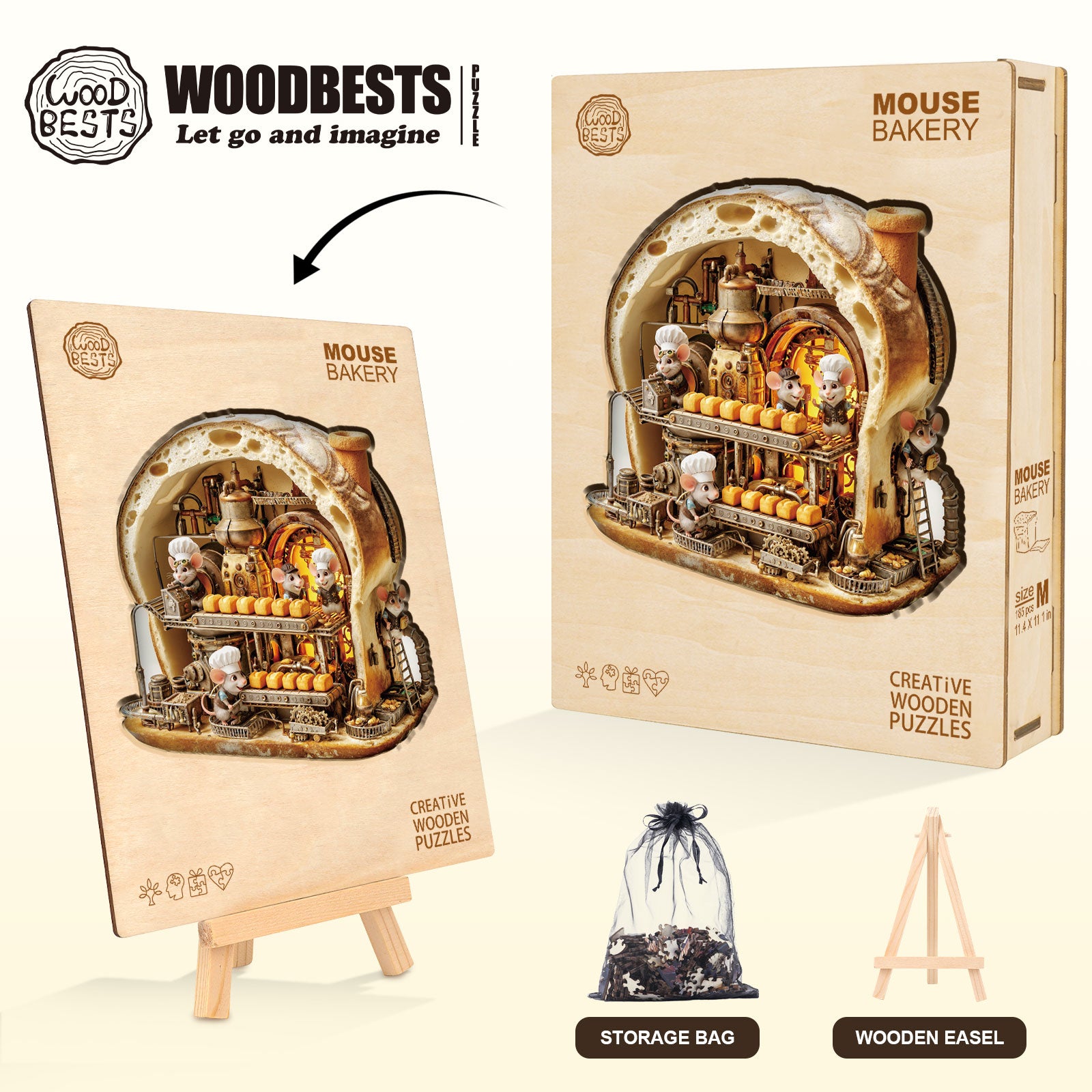 Mouse Bakery Wooden Jigsaw Puzzle