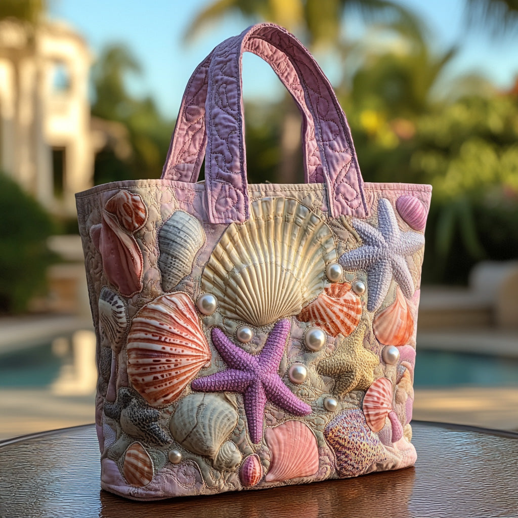 Tides of the Seaside Dream Quilted Tote ✨🐚🌊