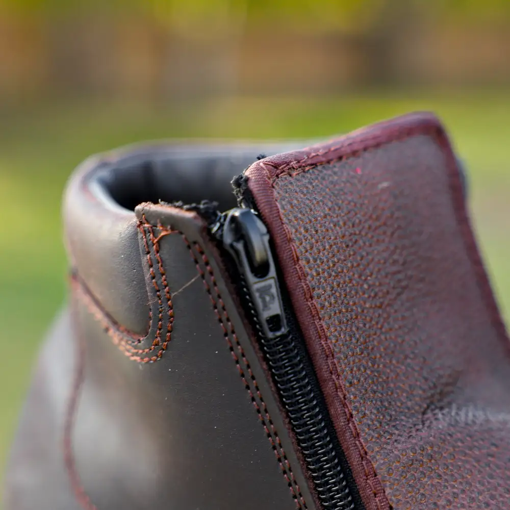 Brown Stingray Leather Botin With 3D Lightweight Soles - Square Toe
