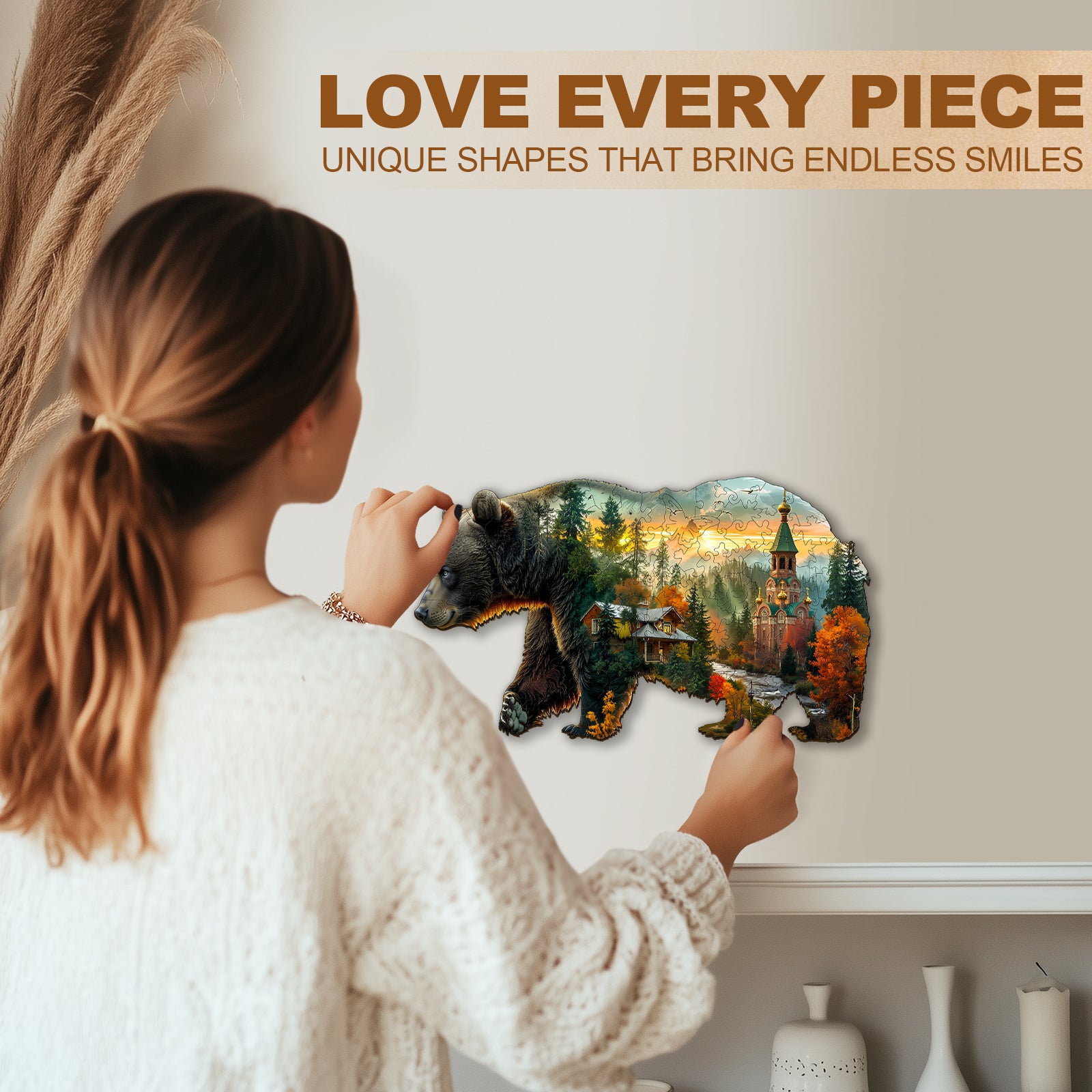 Forest Bear Wooden Jigsaw Puzzle