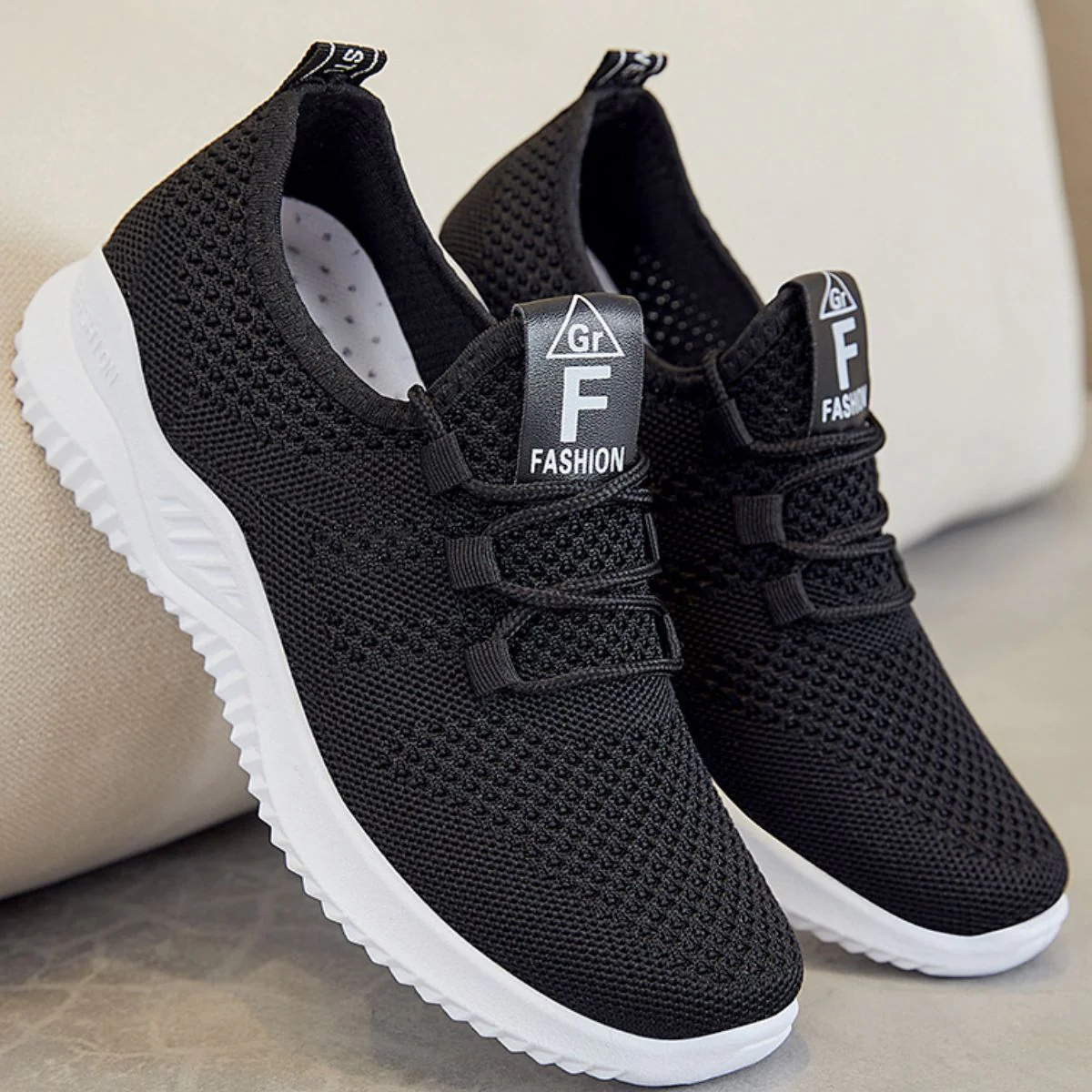 Breathable Mesh Lace Up Athletic Shoes (multiple color options)