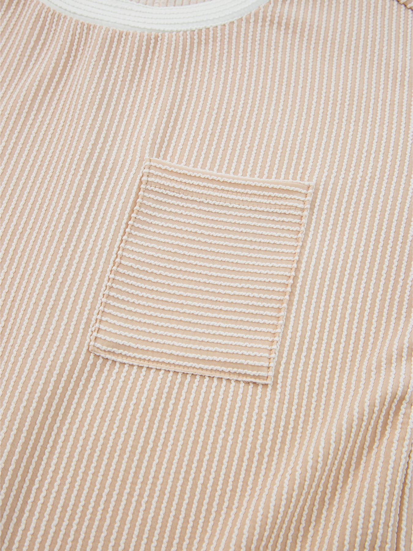 Twisted Ribbed Color Block Trim T Shirt Shift Dress