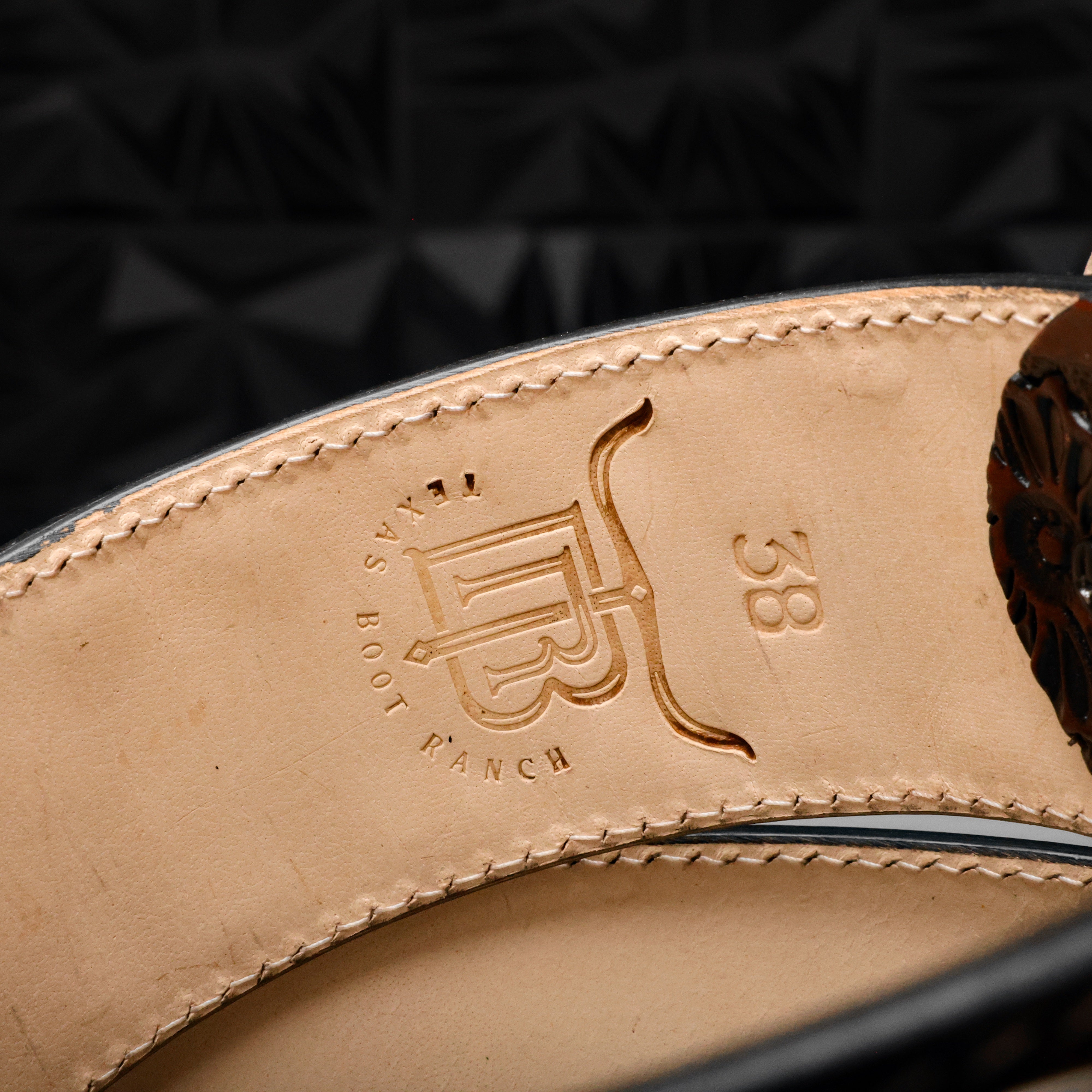 2 Inch Hand-Tooled Artesanal Genuine Cowhide Leather Belt