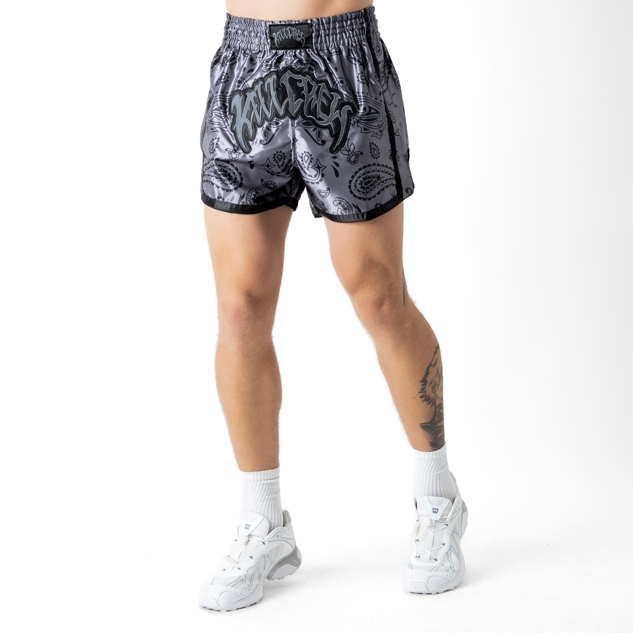 BANDANA FIGHT SHORTS - BLACKOUT