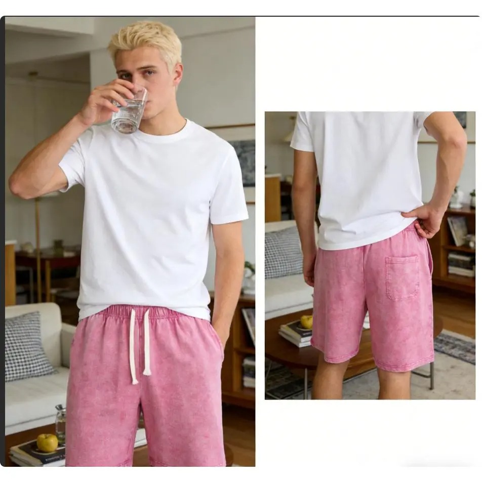 Women's Shorts Athletic Vintage Short Cotton Heavyweight Elastic Waist Streetwear Sweatpants.