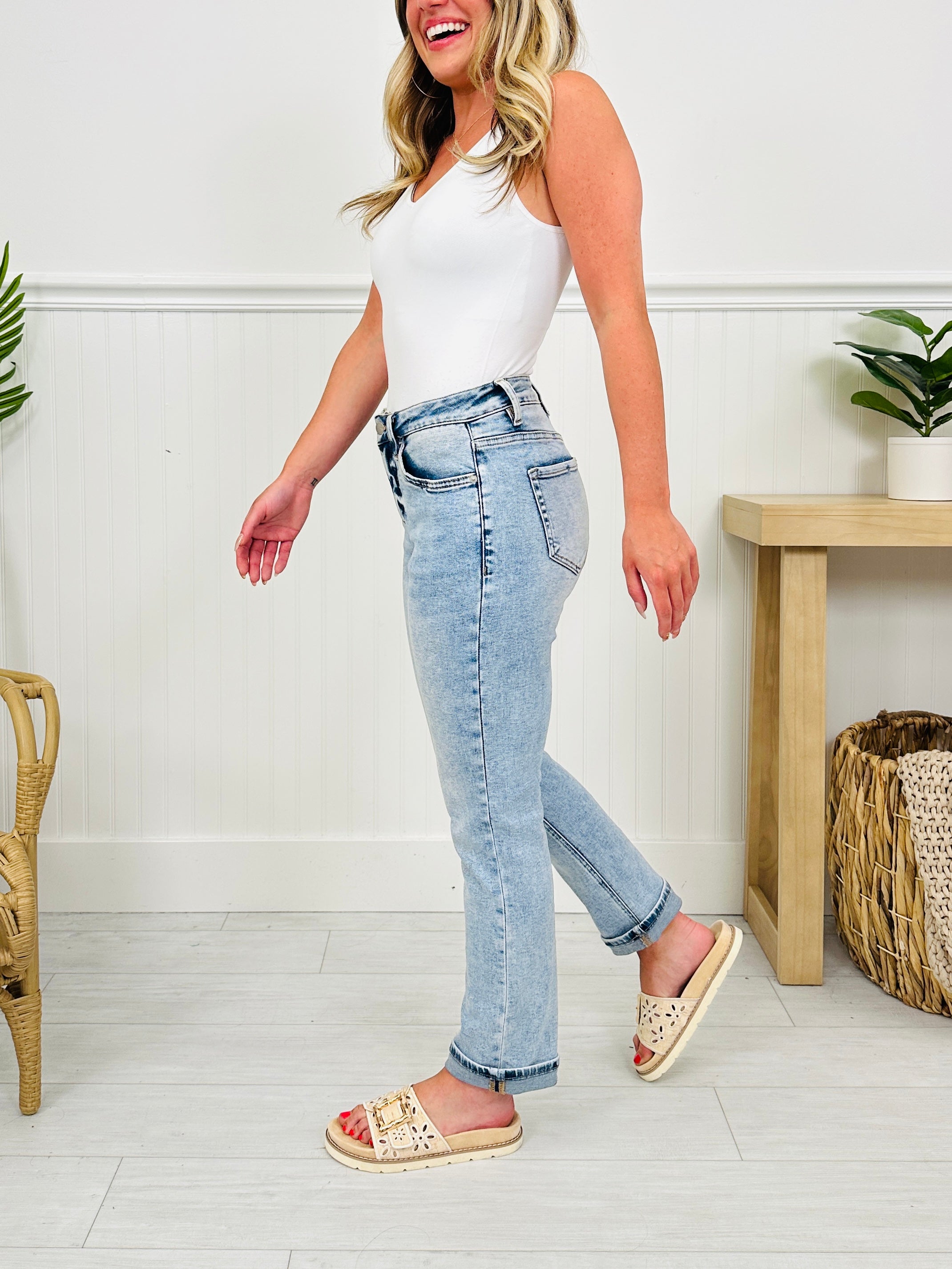 Take My Advice Tummy Control MOCO Exclusive Straight Jeans