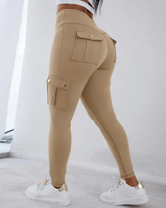 Women's Butt Lifting Leggings with Flap Pockets