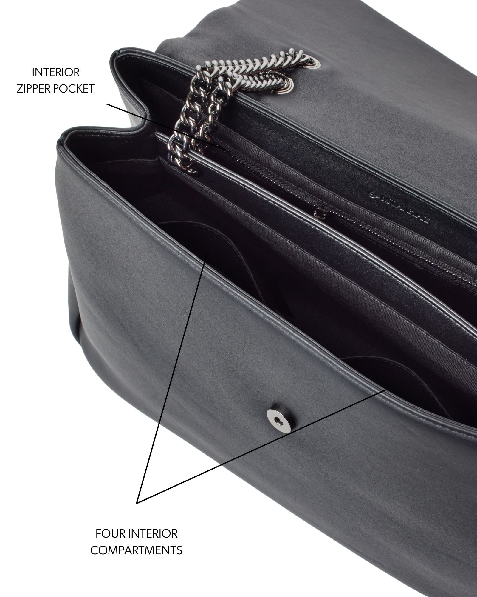 XL STANDARD FLAP BAG - BLACK